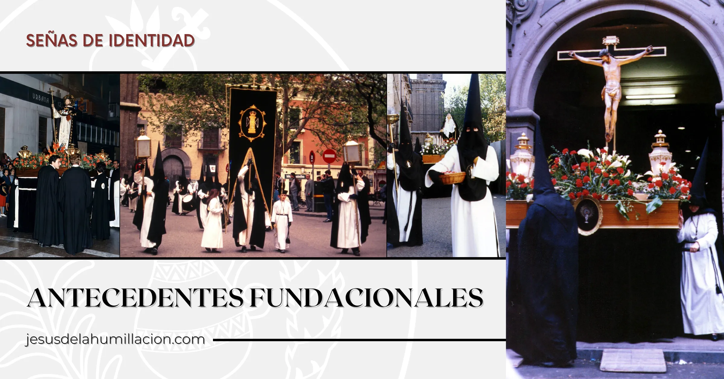 Antecedentes Fundacionales: fotografía principal: Ángel Beneded. Fotografías secundarias: Sección de Jóvenes del Rosario, Luis Beneded y Ángel Beneded.