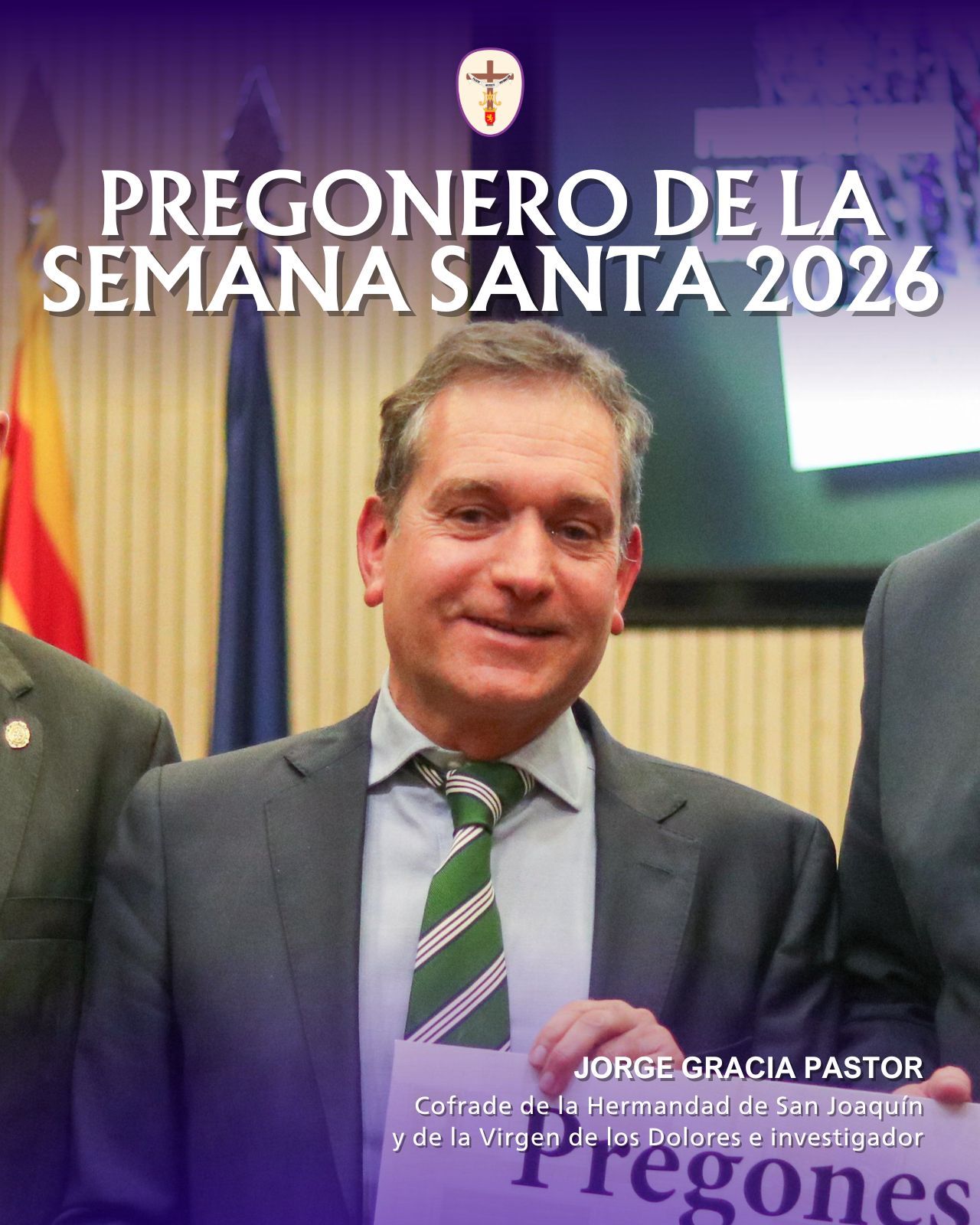 En este momento estás viendo Jorge Gracia Pastor, pregonero de la Semana Santa de Zaragoza 2026